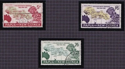PAPÚA NUEVA GUINEA #167-169 USADO 5º PACÍFICO SUR CONF. MAPA DE SO. PACÍFICO Foto 1 de 2