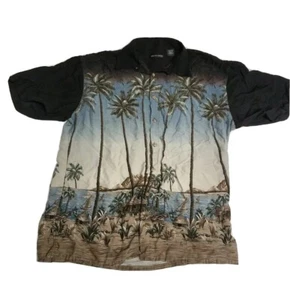 Pierrre Cardin Men Shirt L Hawaiian/Tropical Vacation Button Down  - Picture 1 of 4