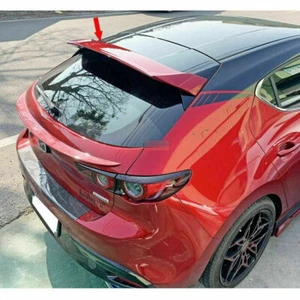 Unpainted For Mazda 3 4th FRP Hatchback D Type 2020 Rear Trunk Spoiler Wing - Picture 1 of 10