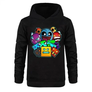 Geometry Dash boys' pure cotton pullover hoodie hoodie for 5-13 years old - Picture 1 of 20