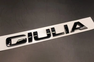 UK Gloss Black GIULIA Rear Badge Letters Trunk Boot Emblem For Alfa Romeo - Picture 1 of 4