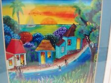 Walter Castillo Belize Artist Framed Art Print Village Scene