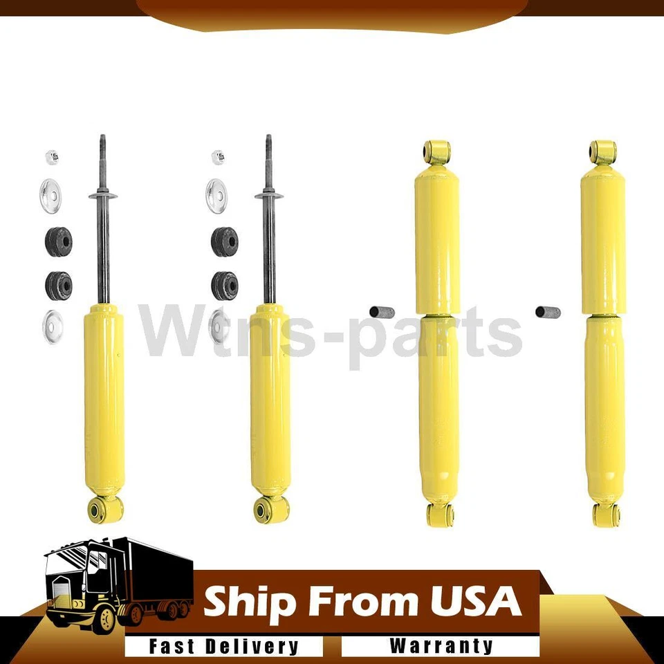 Front Rear Shock Absorber 4x For 1975 1976 1977 1978 1979 Ford F-350 7.5L - Image 1 of 4