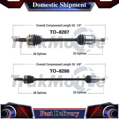 Conjunto de junta de eje de transmisión CV delantero izquierdo derecho para Scion iQ 2012 2013 Foto 1 de 3