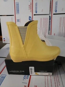 London Fog Piccadilly Rain Boots, Women's Size 8 M, YELLOW New #199 - Picture 1 of 15