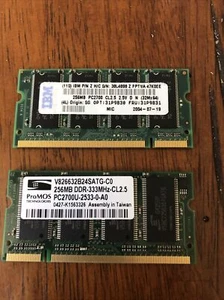 IBM 333mhz DDR 512MB laptop memory PC-2700 - Picture 1 of 2