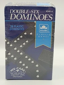 NEW Double Six Dominoes by Golden (#4240-6) 28-piece plastic set, 2-4 players - Picture 1 of 4