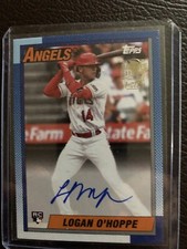 2023 Topps Archives Logan O'Hoppe Autograph signed on the card Very sharp 90FF-L
