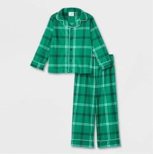 Toddler Kids Size 18 Months Wondershop Green Plaid Christmas Holiday Pajama Set - Picture 1 of 4