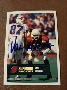 1994 VAN MALONE SUPERIOR ROOKIES AUTOGRAPHS /5000 RC AUTO ROOKIE - Picture 1 of 2