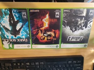 XBOX 360 3 Game Lot Resident Evil, Dark Souls, Fallout 3 - Picture 1 of 1