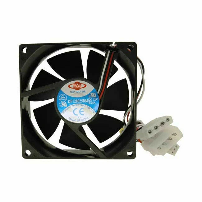Top Motor DF128025BM-3G 80mm Ball Bearing Fan, 3Pin/4Pin - Image 1 of 1