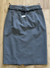 Next Tailored Skirt, NEW - Grey Fine Check With Lining & Belt  - UK12  - EUR 40