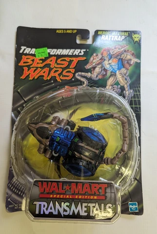 Transformers Beast Wars Transmetals Rattrap Blue WalMart Special Edition SEALED Cover