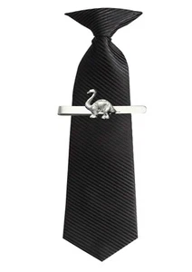 FT362 Baby Brontosaurus Dinosaur Fine English Pewter on a Tie Clip (slide) - Picture 1 of 1