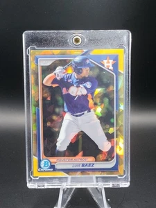 2024 Bowman Chrome Luis Baez Yellow Sapphire /50 Houston Astros Prospect  - Picture 1 of 2