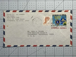 Senegal 1980 Airmail Cover to USA – Lions Club Congress Thematic - Picture 1 of 1