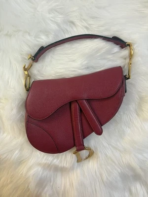 Christine Dior Mini Saddle Bag Shoulder Bag Leather - Image 1 of 4