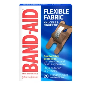 Band-Aid Brand Fabric Adhesive Bandages, Finger & Knuckle, 20 Ct **174PACKS** - Picture 1 of 4