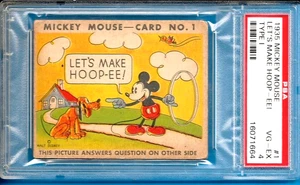 1935 R89 Mickey Mouse #1 Let's Make Hoop-EE!  Psa 4 - Picture 1 of 2