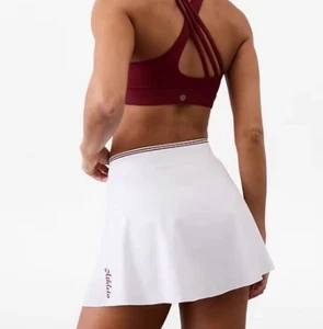 NEW Athleta Ace Advantage Tipped 13 1/2" Tennis Skort White Red Women Size XXS - Picture 1 of 9