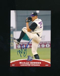 2007 Lancaster Jethawks Grandstand #5 Michael Bowden signed auto autograph