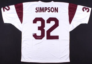 O.J. Simpson Signed USC Trojans Jersey (PSA QR Card) Bills A/T Leading Rusher - Picture 1 of 10
