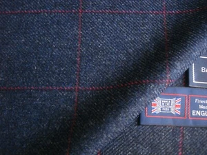 100% WOOL COUNTRY TWEED AS “WINDOWPANE” JACKETING FABRIC MADE IN ENGLAND =2.5 m. - Picture 1 of 12