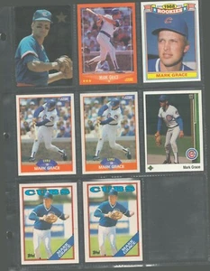 1988-89 Mark Grace  Baseball Card Lot of (8)  Chicago Cubs - Picture 1 of 2