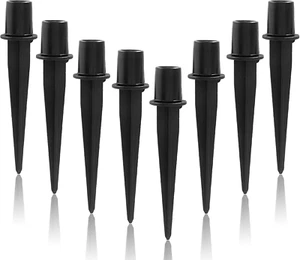 8 Pcs Solar Light Stakes Replacement, Black Metal Stakes, Pathway Lights Spike - Picture 1 of 12