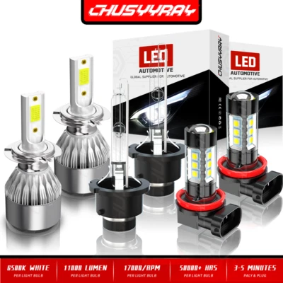 For BMW 750i 750Li 760Li 2006 2007 2008 LED HID Headlight High/Low+Fog Light Kit - Image 1 of 4