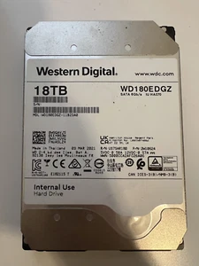 Western Digital (18TB, 3.5 In, 7200 RPM) SATA Hard Drive - WD180EDGZ-11B2DA0 - Afbeelding 1 van 3