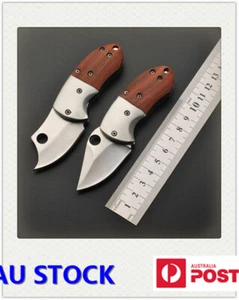 Small Mini Stainless Steel Folding Pocket Knife Keychain Blade Outdoor Survival - Picture 1 of 11