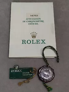 Rolex GMT Master 16753 Warranty, Seal and Big Crown Green HangTag 1988. - Picture 1 of 9
