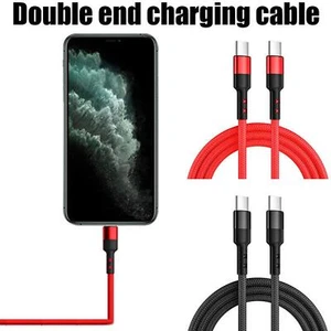 USB C To USB C PD 100W Dual Type C Charging USB 2024 Cable AU U3Y1 - Zdjęcie 1 z 14