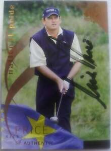 Nick Price signed golf card