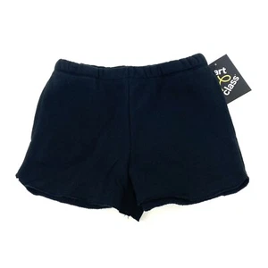 Art Class Girls Size S 6/6X Pull-On Fleece Shorts Raw Edge Black - Picture 1 of 6