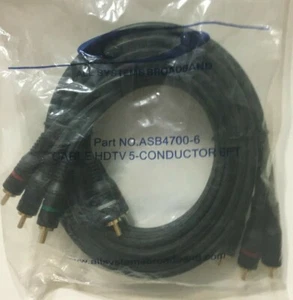 New All Systems Broadband Component A/V Cable HDTV 5-Conductor 6FT-RGB Video F/S - Picture 1 of 2