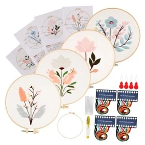 4 Sets Embroidery Kit Punch Needle Kit,Embroidery Kit for Beginners Cross red - Picture 1 of 8