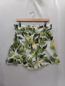 H&M pantaloncino donna cravatta stampa limone fodera tasca taglia-8 - Foto 1 di 9