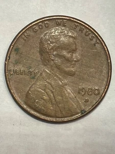 1980 Lincoln Cent Woody Toner 1c Penny Roller Error Denver Mint - Picture 1 of 3