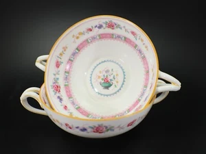 Royal Doulton Urne SAHNE SUPPENSCHÜSSEL 2er Set Blumenrand Blumen Vintage England - Bild 1 von 13