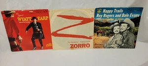 country western 45 vinyls zorro roy rogers wyatt earp - Picture 1 of 4