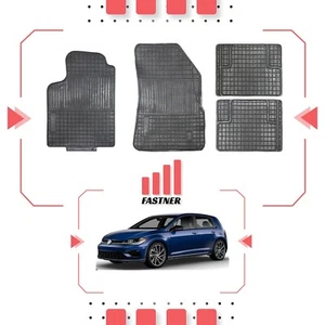 Fastner Set 4 Tappeti Tappetini Auto in Gomma su Misura per Volkswagen Golf VIII - Photo 1/6