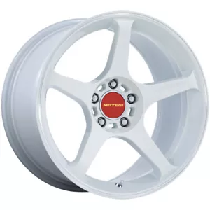 (1) 18x10.5 +35 Motegi MR159 Battle V 5x120 Matsuri White Pearl W/Machined Wheel - Picture 1 of 3