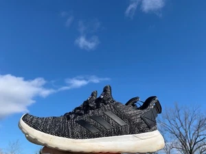 ADIDAS Cloudfoam Running Gray Black Breathable Light Athletic Shoes 11 ❤️sj17j16 - Picture 1 of 12