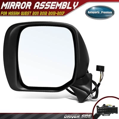 Driver Power Mirror w/ Heated Turn Signal Manual Fold for Nissan Quest 2011-2017 - Image 1 of 4