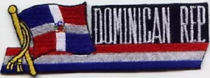 50 Pcs Dominican Rep. / Flag Embroidered Patches 4.5"x1.7" iron-on - Picture 1 of 1