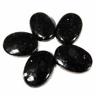 97.90 Ct Natural Iroan Black Numite Oval Cabochon Lot Loose Gemstone