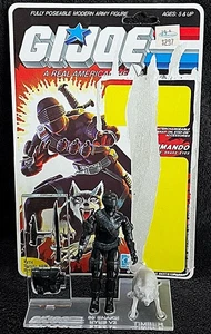 1985 SNAKE EYES V2 • COMPLETE CARD BACK & STAND • G.I. JOE A REAL AMERICAN HERO - Bild 1 von 11